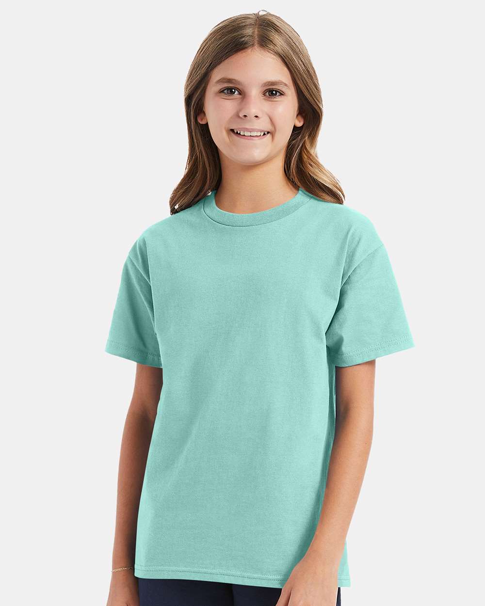 Youth Authentic T-Shirt - OnModelFront - B31600113 - Clean Mint
