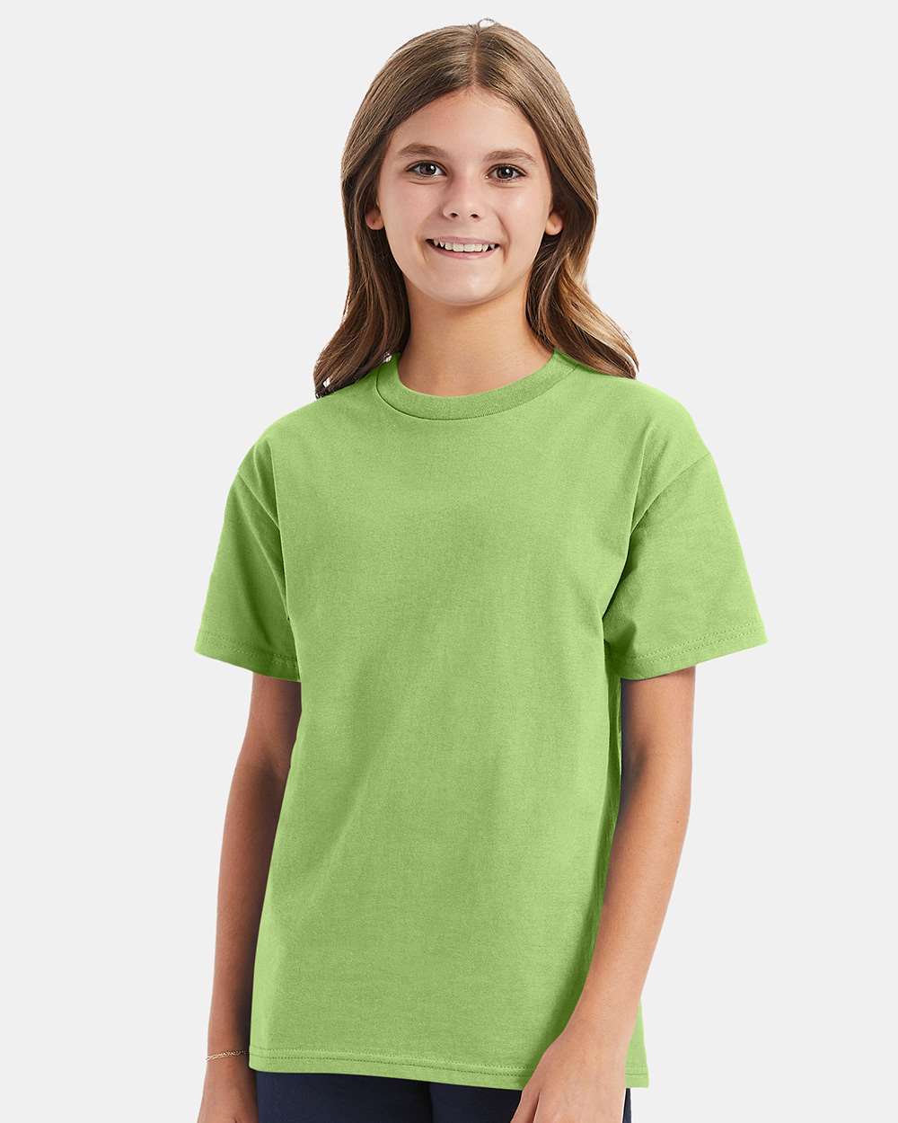 Youth Authentic T-Shirt - OnModelFront - B31600173 - Lime