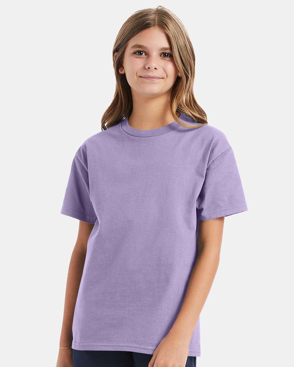Youth Authentic T-Shirt - OnModelFront - B31600212 - Lavender