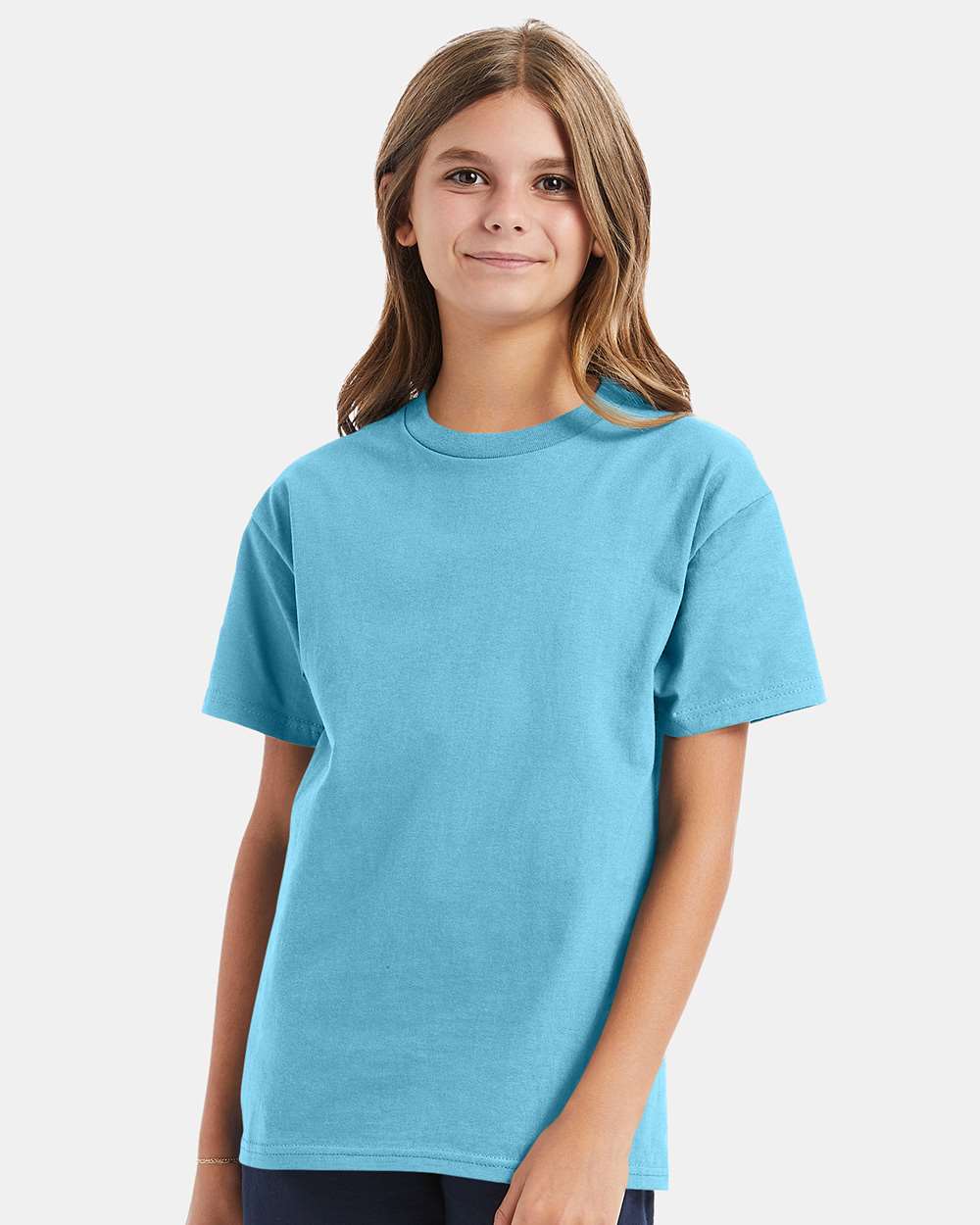 Youth Authentic T-Shirt - OnModelFront - B31600232 - Blue Horizon