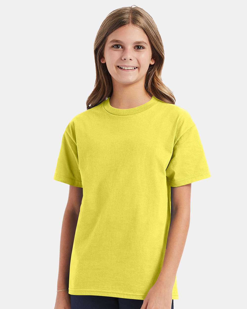 Youth Authentic T-Shirt - OnModelFront - B31600412 - Yellow