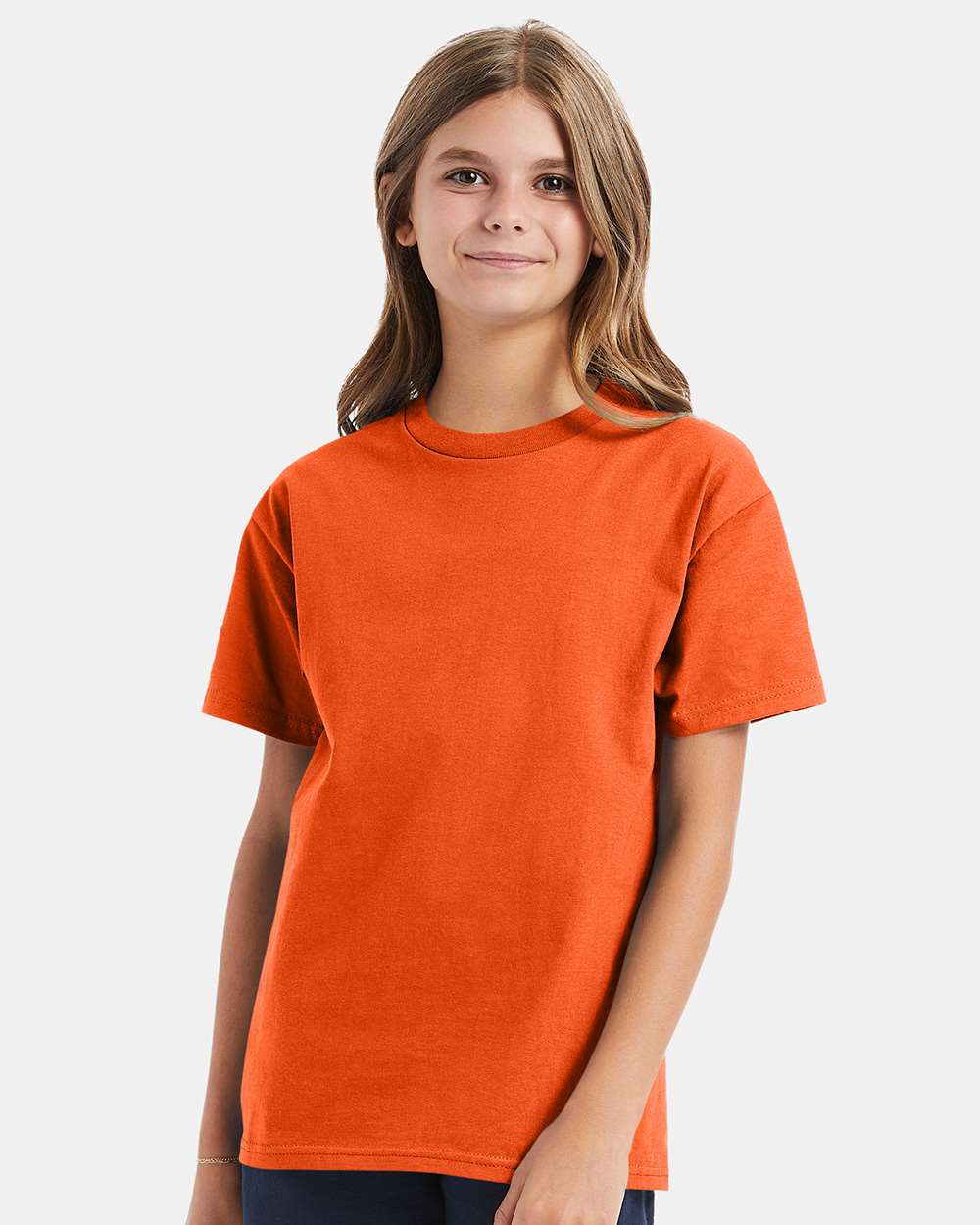 Youth Authentic T-Shirt - OnModelFront - B31600663 - Orange