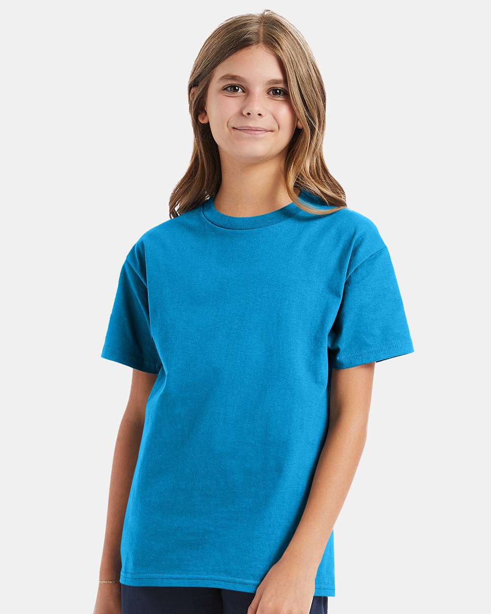 Youth Authentic T-Shirt - OnModelFront - B31600762 - Teal
