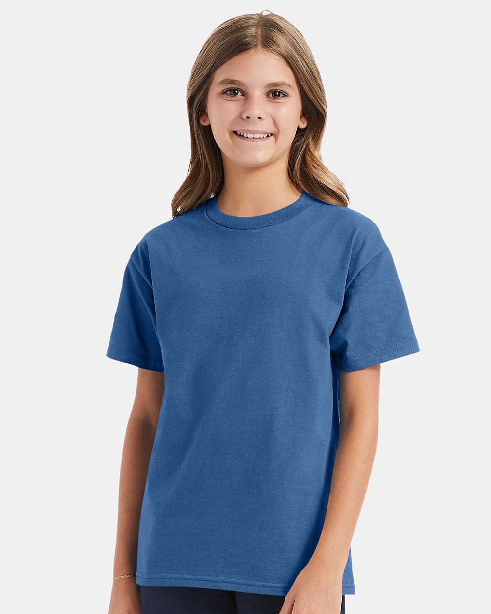 Youth Authentic T-Shirt - OnModelFront - B31600982 - Denim Blue