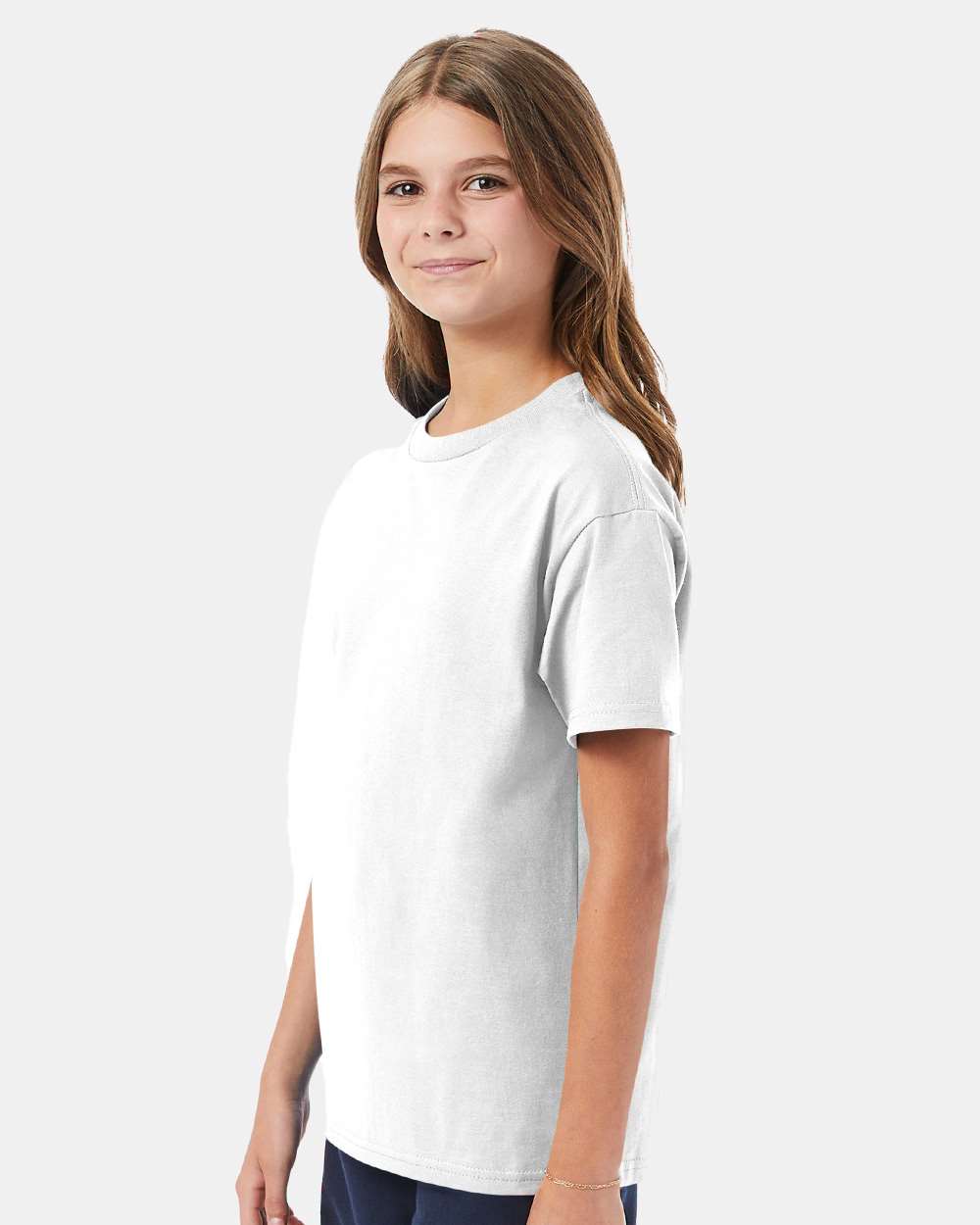 Youth Authentic T-Shirt - OnModelSide - B31600002 - White
