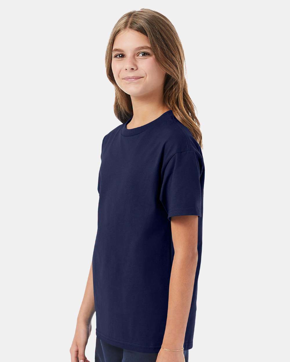 Youth Authentic T-Shirt - OnModelSide - B31600652 - Navy