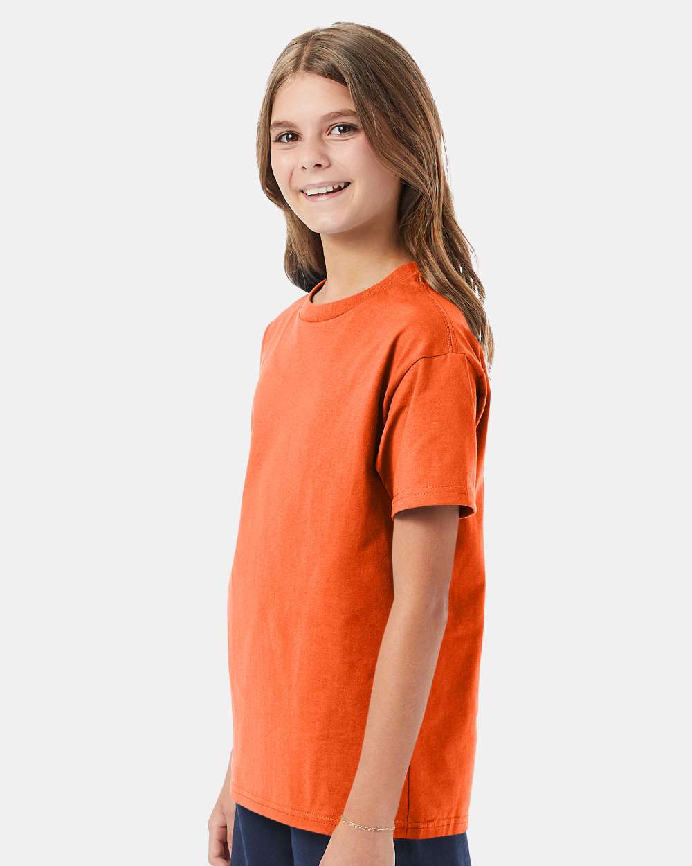 Youth Authentic T-Shirt - OnModelSide - B31600663 - Orange