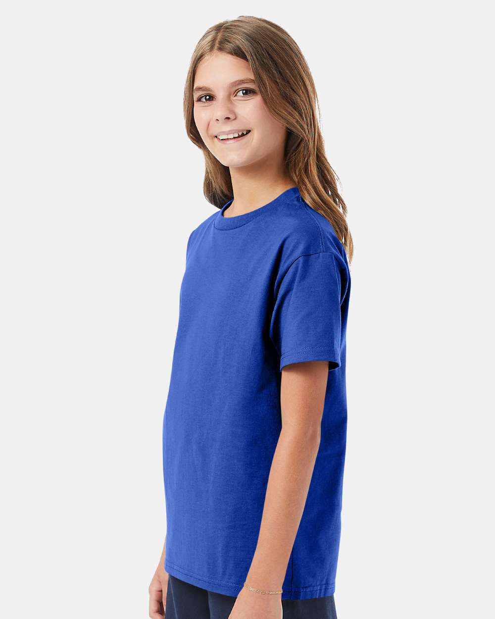 Youth Authentic T-Shirt - OnModelSide - B31600882 - Deep Royal