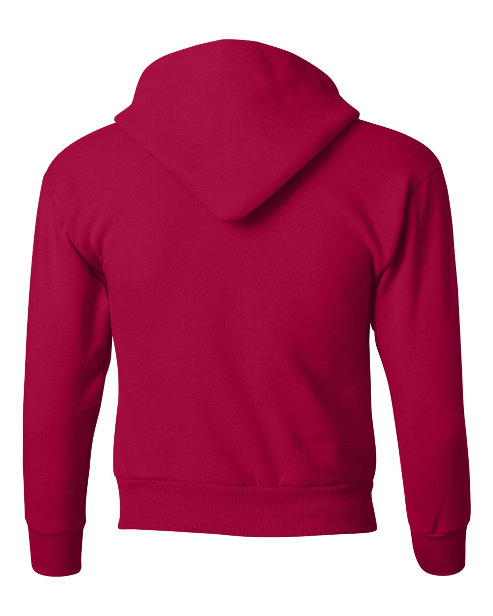 Youth Ecosmart® Hooded Sweatshirt - Back - B32000222 - Deep Red