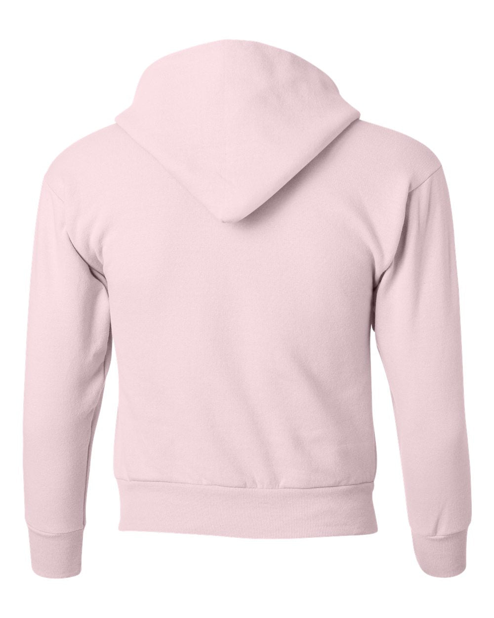Youth Ecosmart® Hooded Sweatshirt - Back - B32000312 - Pale Pink