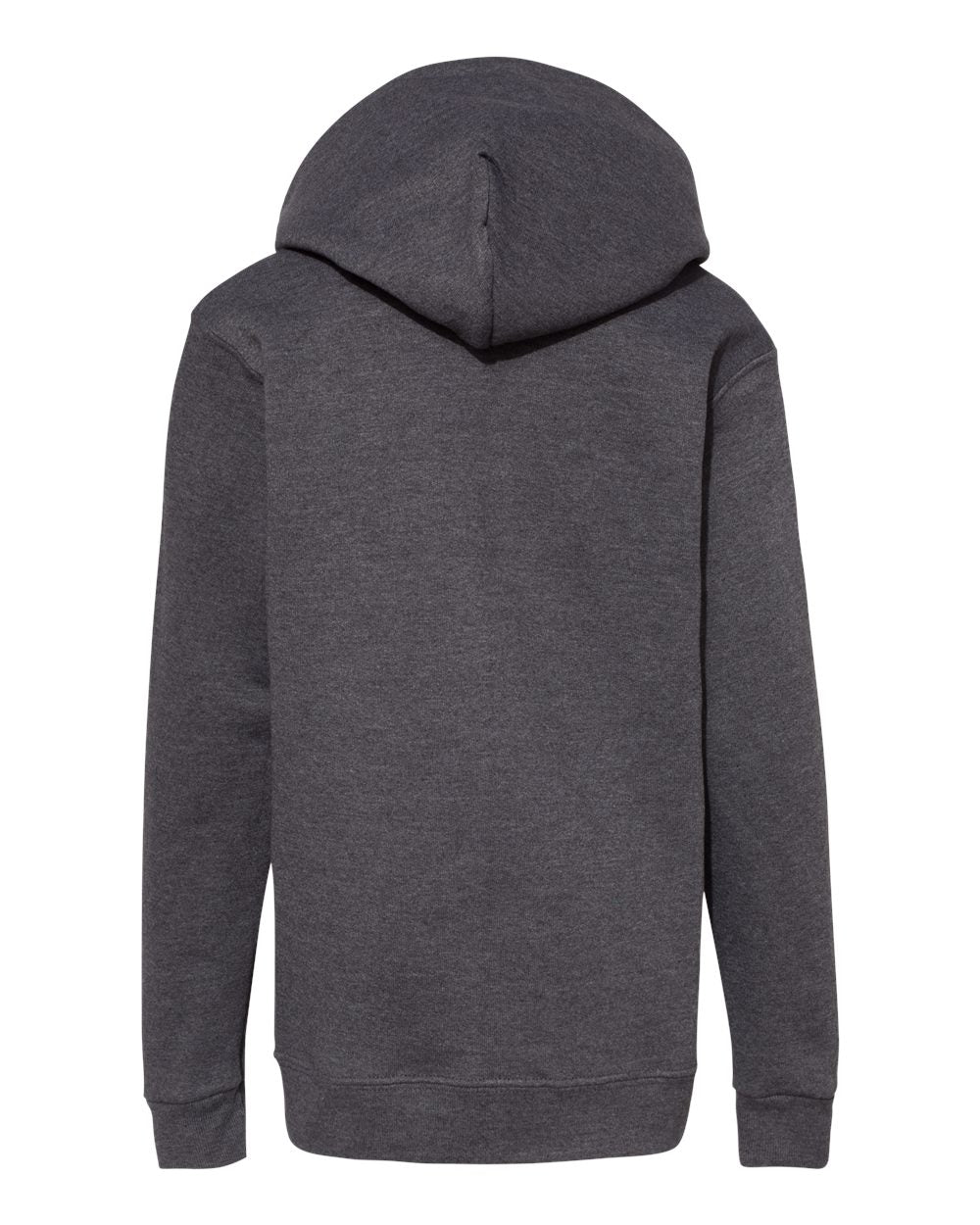Youth Ecosmart® Hooded Sweatshirt - Back - B32000592 - Charcoal Heather