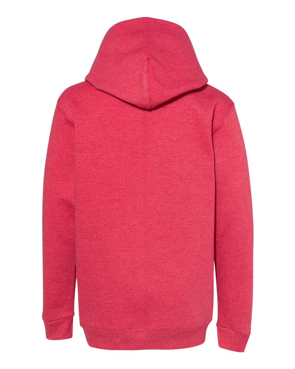 Youth Ecosmart® Hooded Sweatshirt - Back - B32000722 - Heather Red