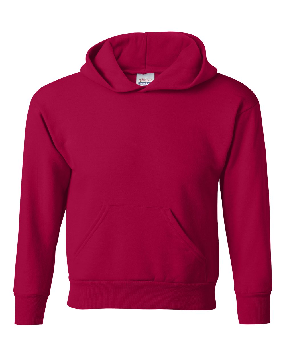 Youth Ecosmart® Hooded Sweatshirt - Front - B32000222 - Deep Red