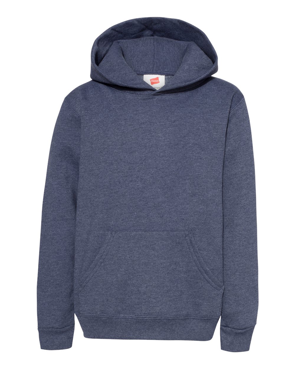 Youth Ecosmart® Hooded Sweatshirt - Front - B32000662 - Heather Navy