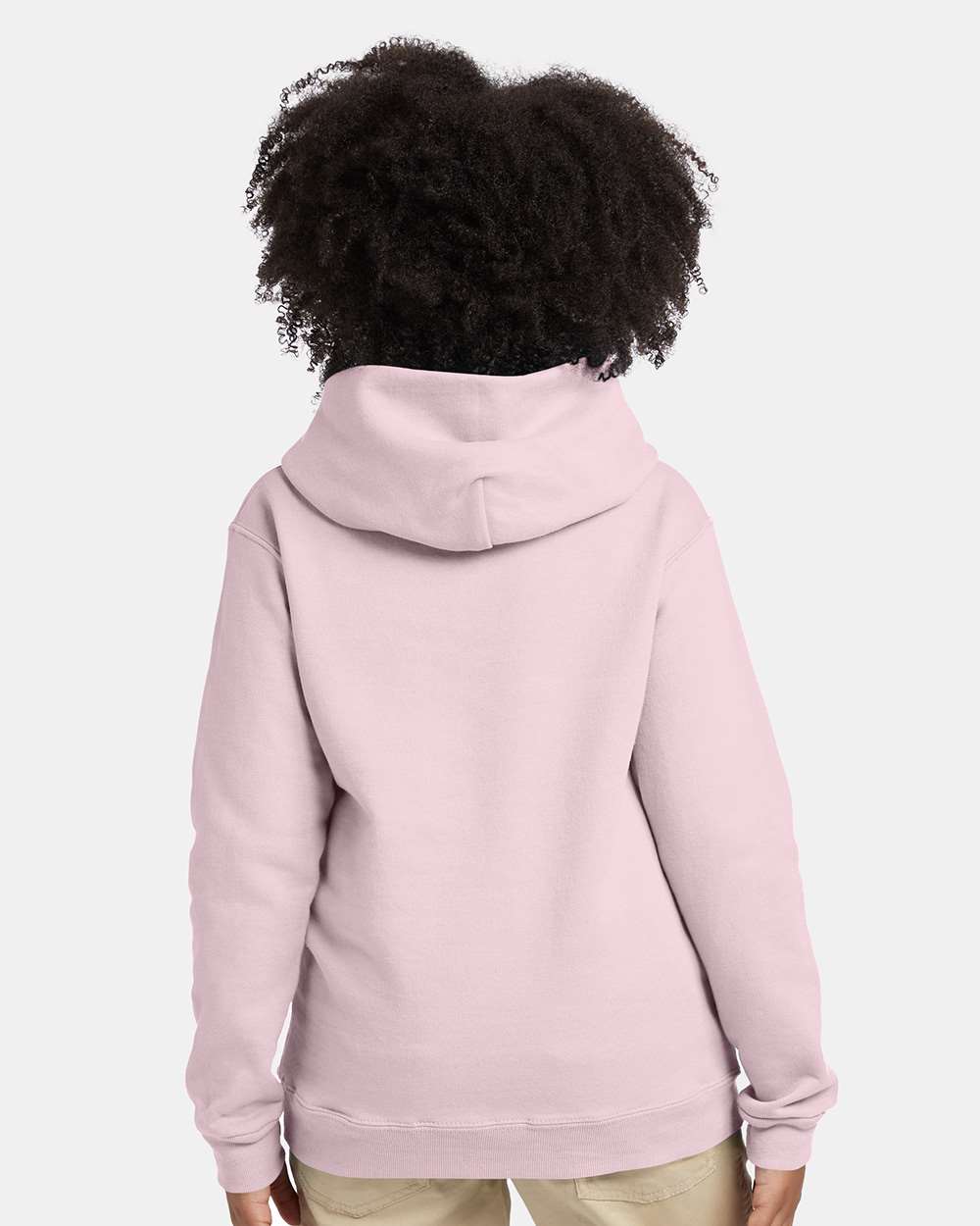 Youth Ecosmart® Hooded Sweatshirt - OnModelBack - B32000312 - Pale Pink