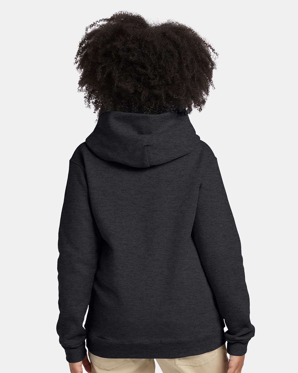 Youth Ecosmart® Hooded Sweatshirt - OnModelBack - B32000592 - Charcoal Heather