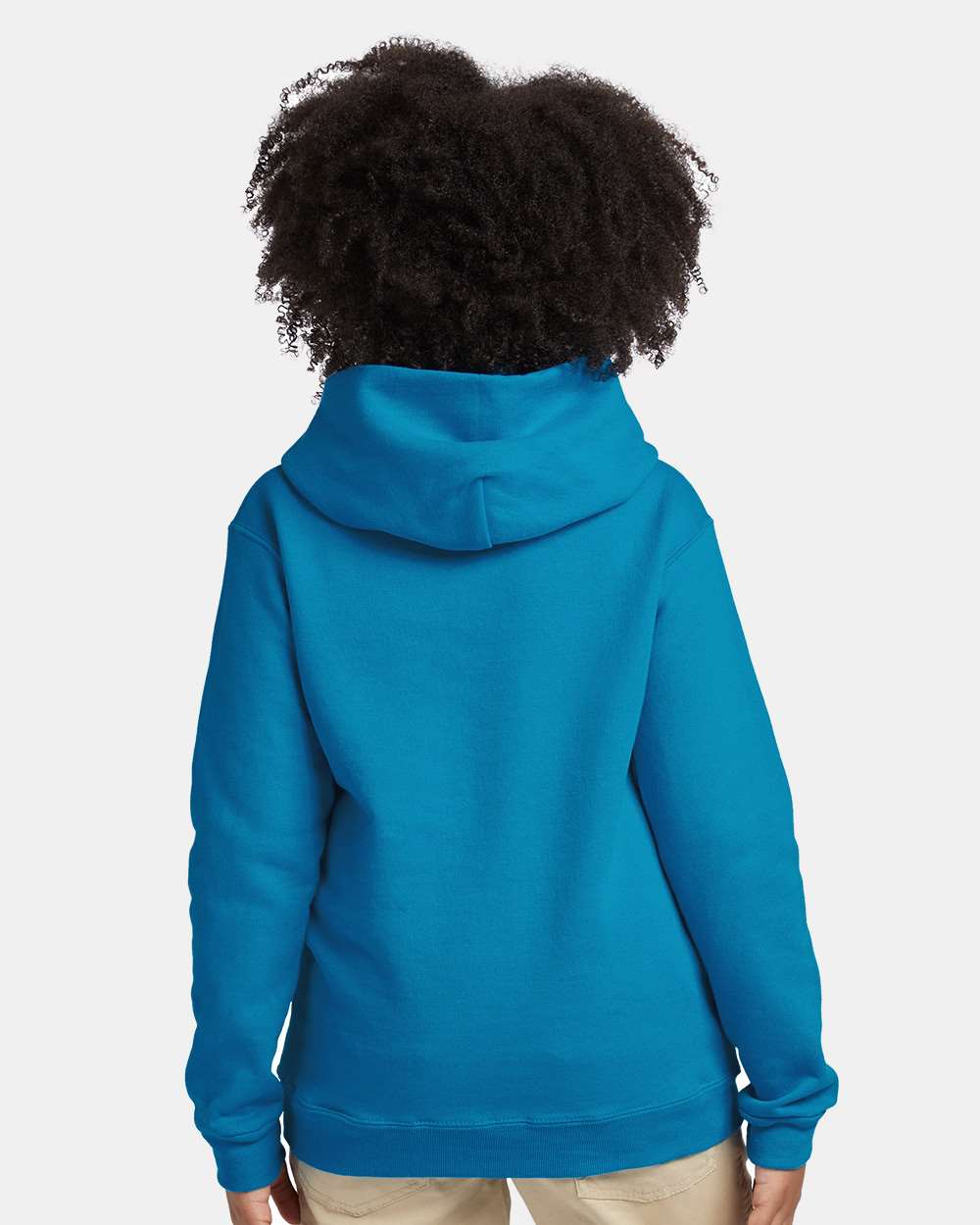 Youth Ecosmart® Hooded Sweatshirt - OnModelBack - B32000762 - Teal