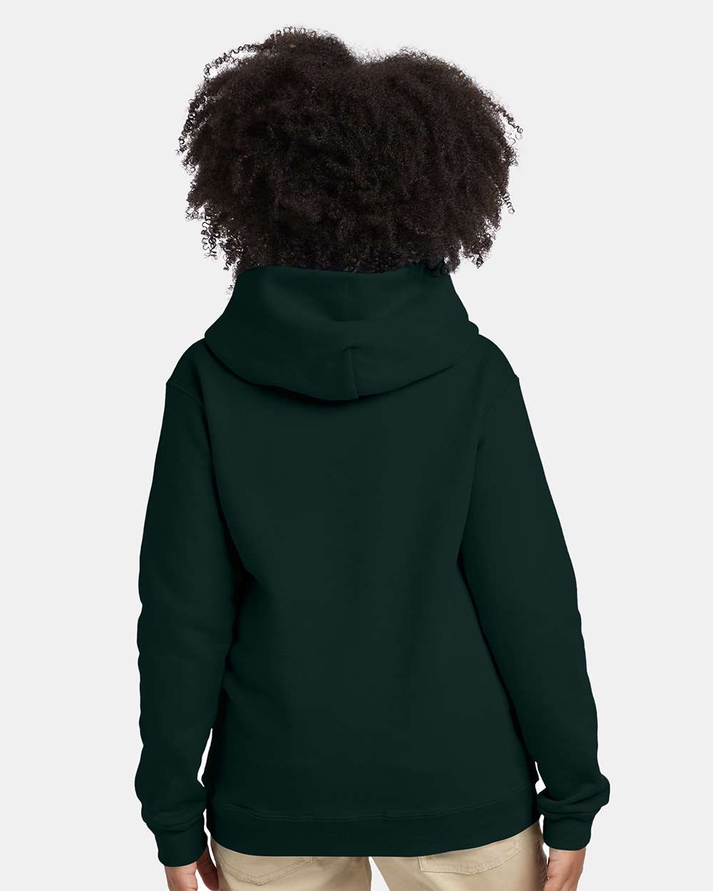 Youth Ecosmart® Hooded Sweatshirt - OnModelBack - B32000872 - Deep Forest