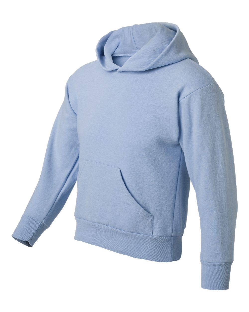 Youth Ecosmart® Hooded Sweatshirt - Side - B32000252 - Light Blue