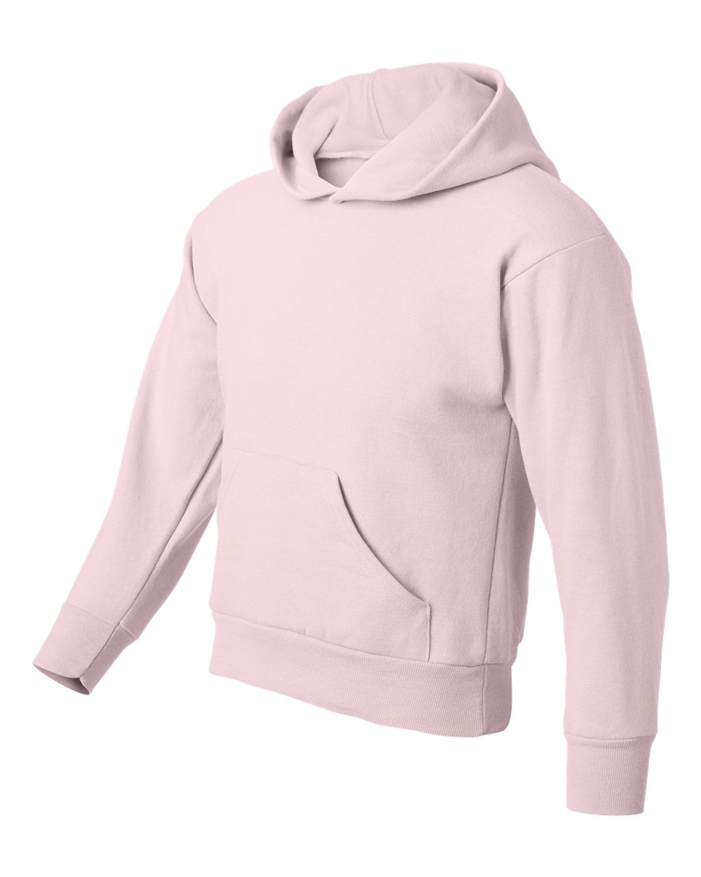 Youth Ecosmart® Hooded Sweatshirt - Side - B32000312 - Pale Pink
