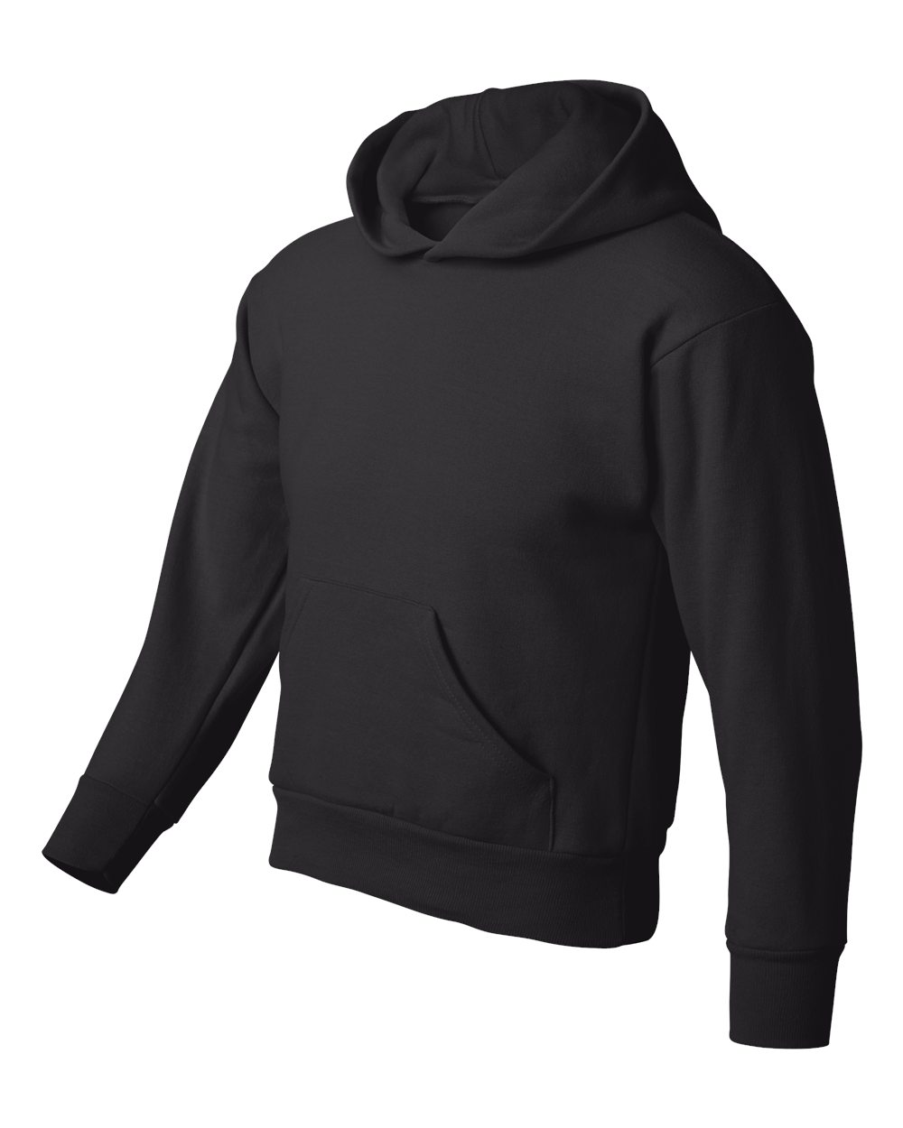 Youth Ecosmart® Hooded Sweatshirt - Side - B32000502 - Black