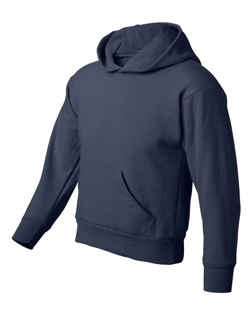 Youth Ecosmart® Hooded Sweatshirt - Side - B32000652 - Navy