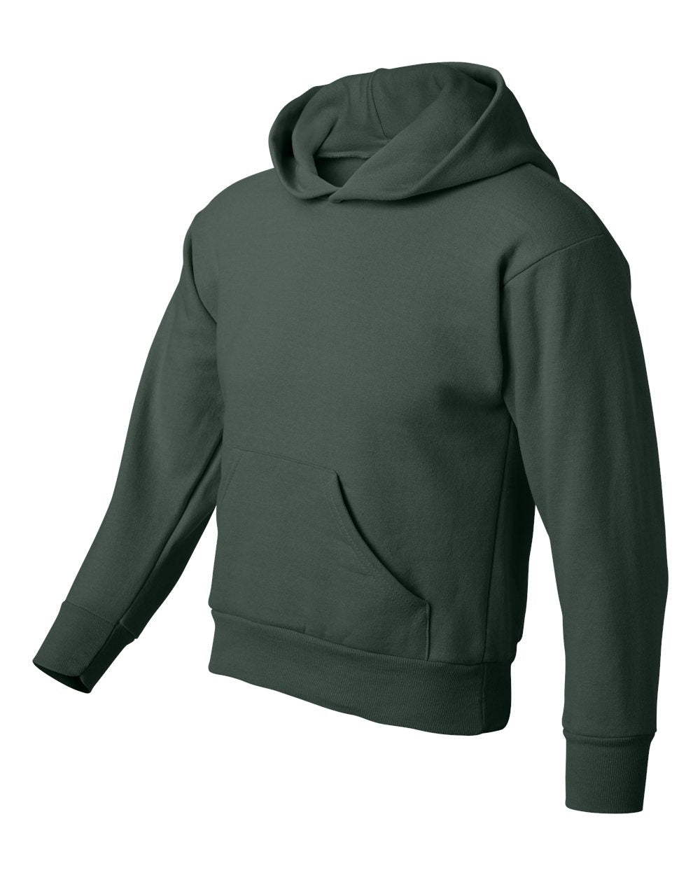 Youth Ecosmart® Hooded Sweatshirt - Side - B32000872 - Deep Forest