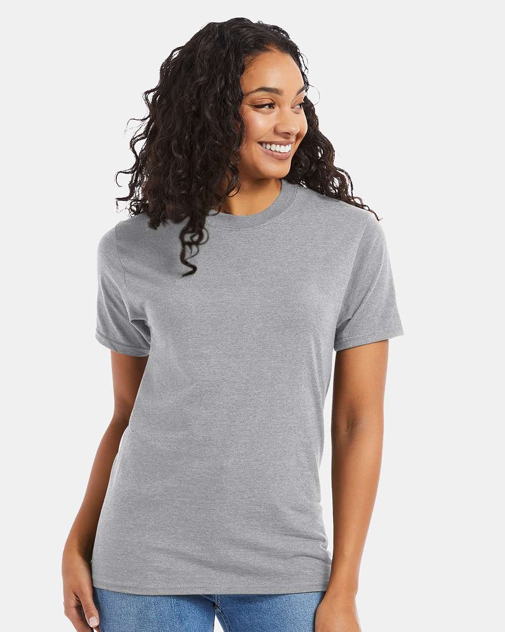 Unisex Beefy-T® T-Shirt - OnModelFront - B01500583 - Light Steel