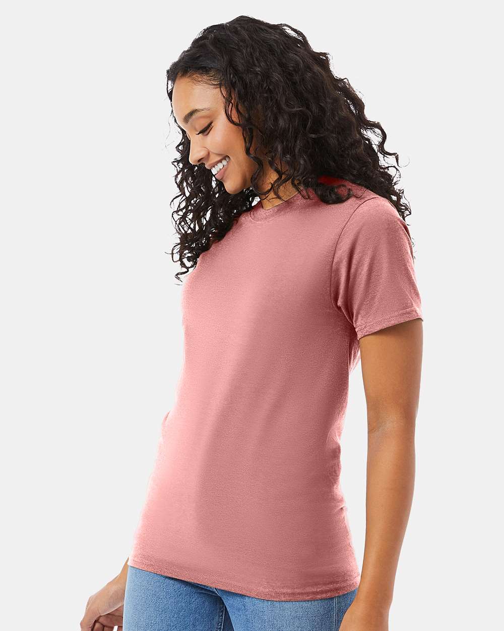 Unisex Beefy-T® T-Shirt - OnModelSide - B01500293 - Mauve