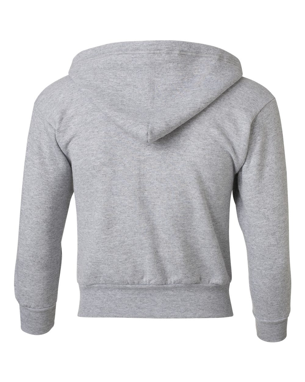 Youth EcoSmart® Full-Zip Hooded Sweatshirt - Back - B32300582 - Light Steel