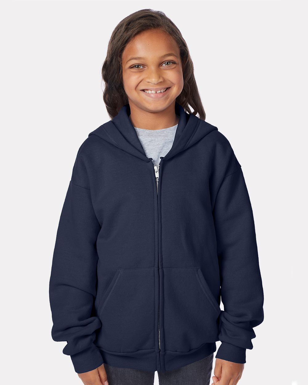 Youth EcoSmart® Full-Zip Hooded Sweatshirt - styleImage
