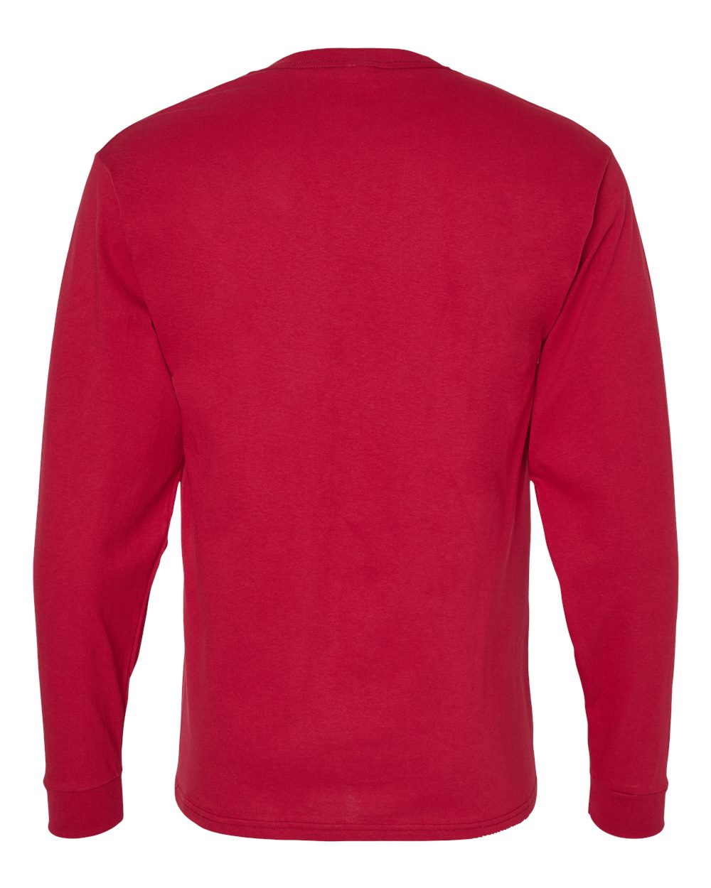 Essential-T Long Sleeve T-Shirt - Back - B04000013 - Athletic Crimson