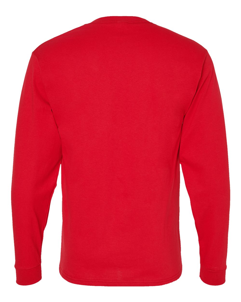 Essential-T Long Sleeve T-Shirt - Back - B04000073 - Athletic Red