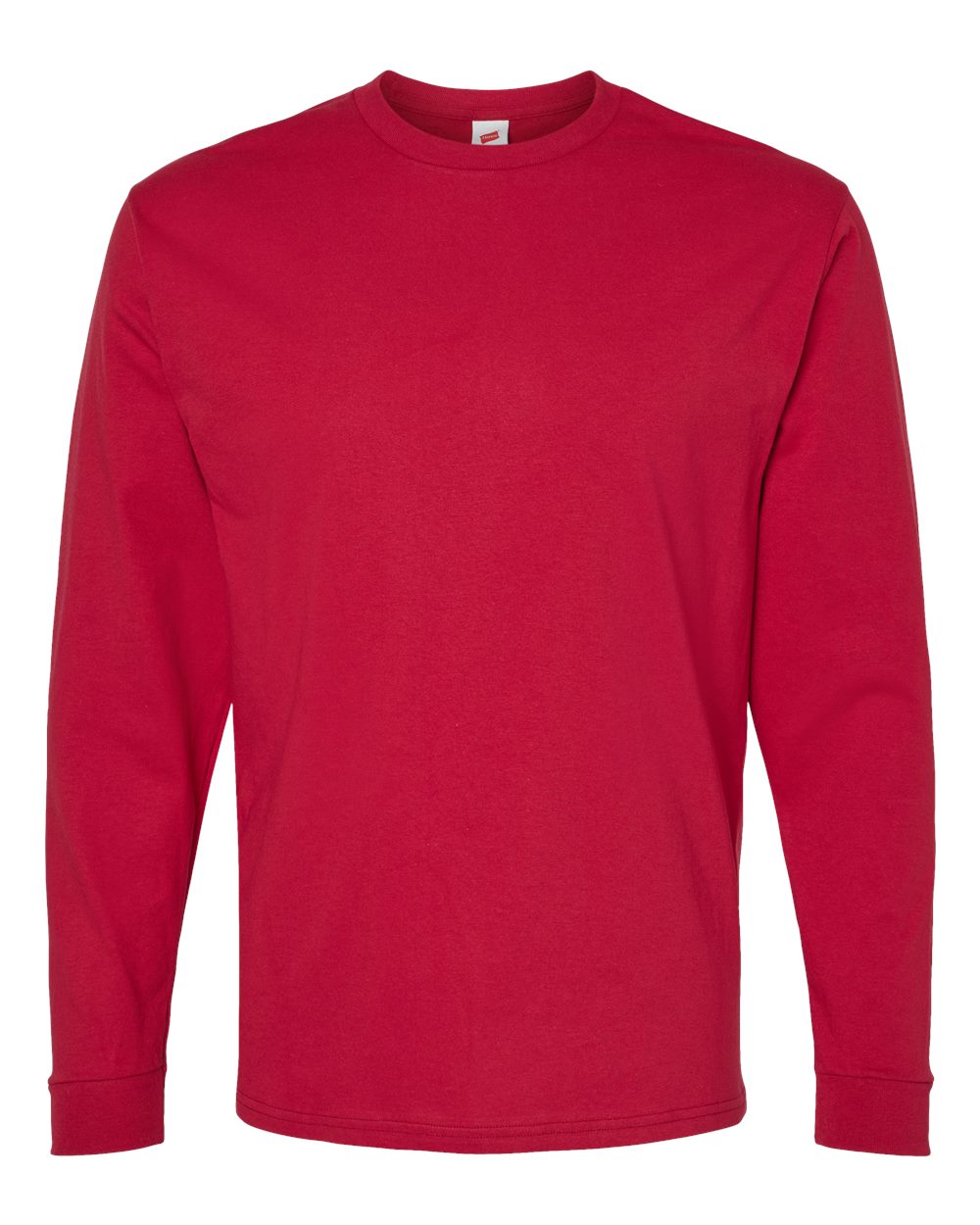 Essential-T Long Sleeve T-Shirt - Front - B04000013 - Athletic Crimson