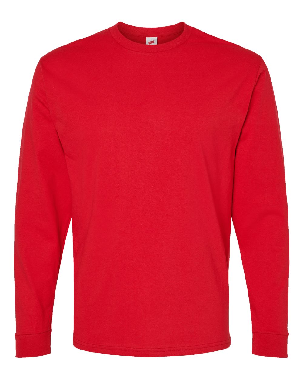 Essential-T Long Sleeve T-Shirt - Front - B04000073 - Athletic Red