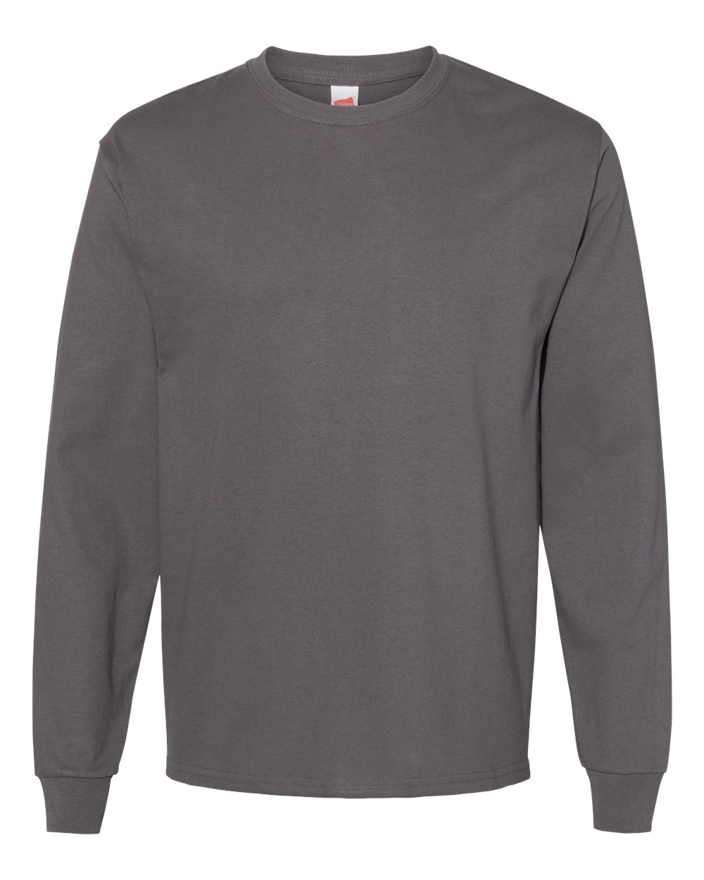 Essential-T Long Sleeve T-Shirt - Front - B04000083 - Smoke Grey