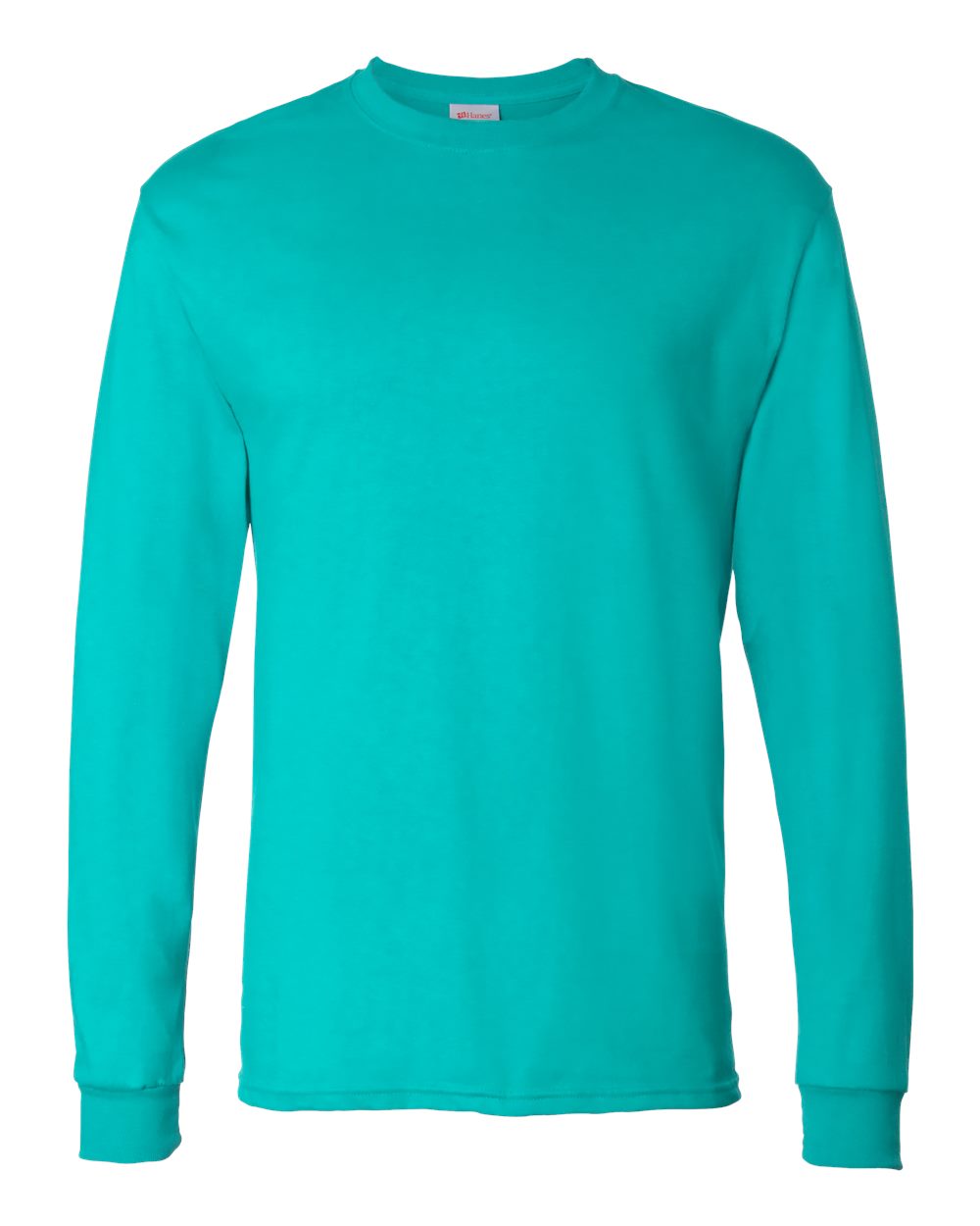 Essential-T Long Sleeve T-Shirt - Front - B04000193 - Athletic Teal