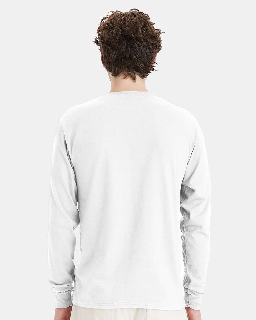 Essential-T Long Sleeve T-Shirt - OnModelBack - B04000003 - White