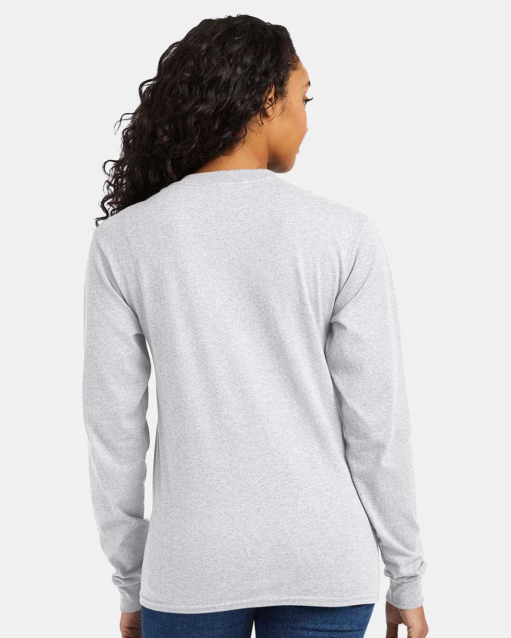 Essential-T Long Sleeve T-Shirt - OnModelBack - B04000023 - Ash