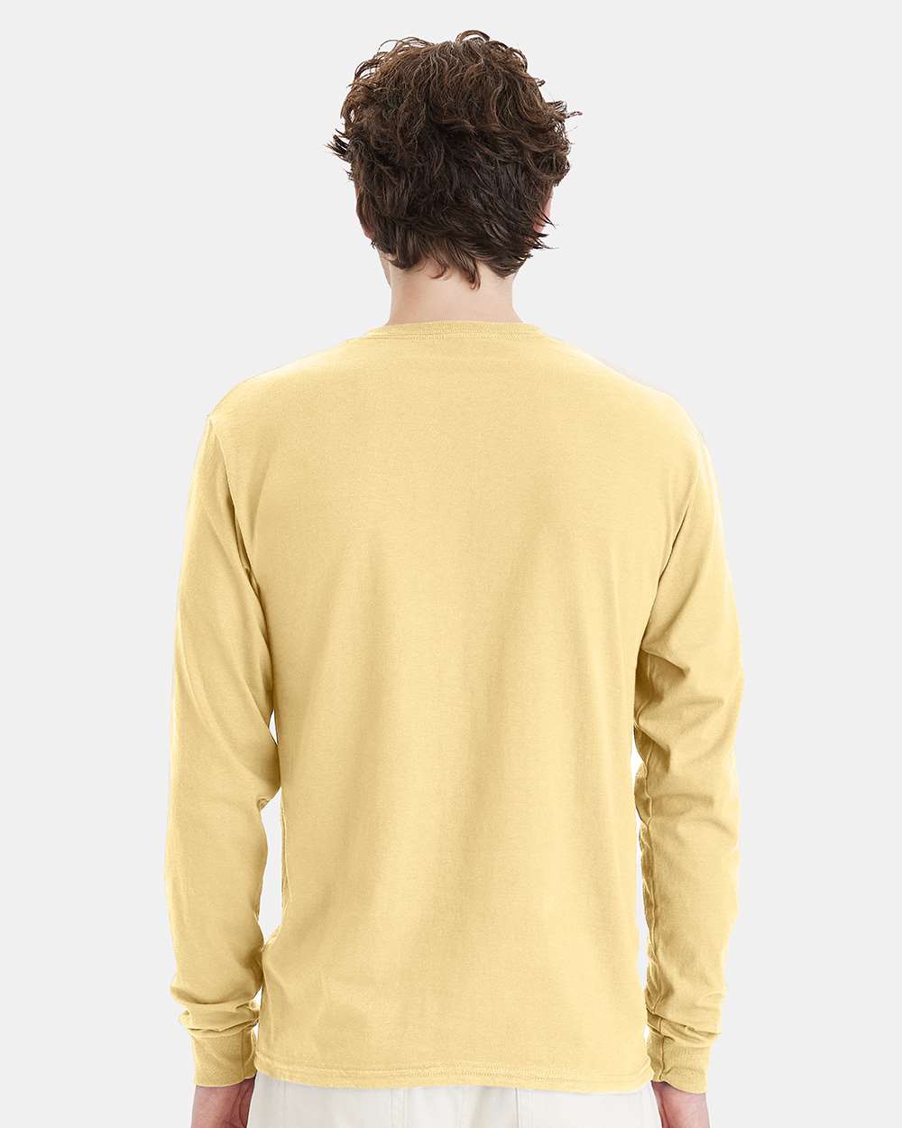 Essential-T Long Sleeve T-Shirt - OnModelBack - B04000123 - Athletic Gold