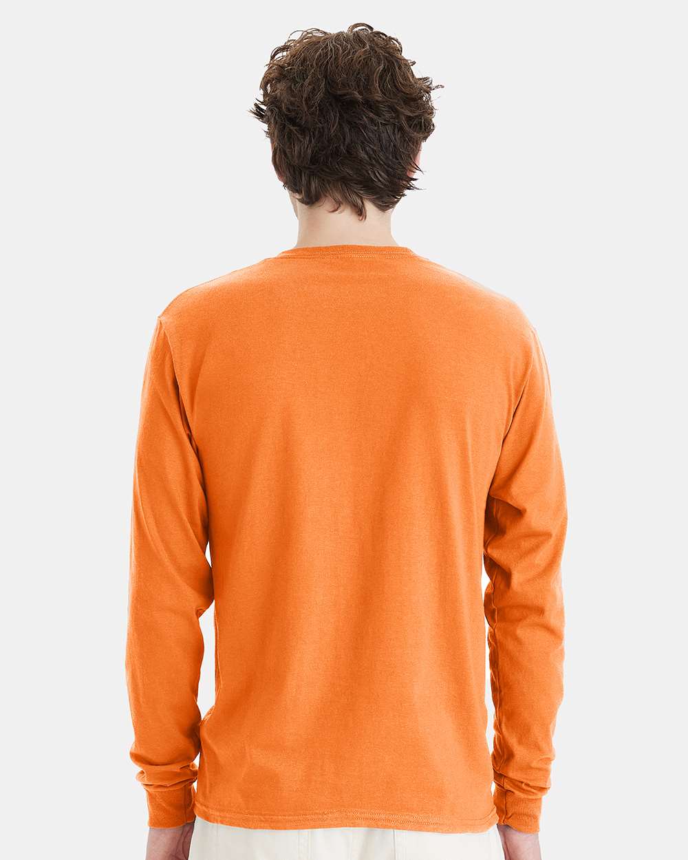Essential-T Long Sleeve T-Shirt - OnModelBack - B04000333 - Tennessee Orange