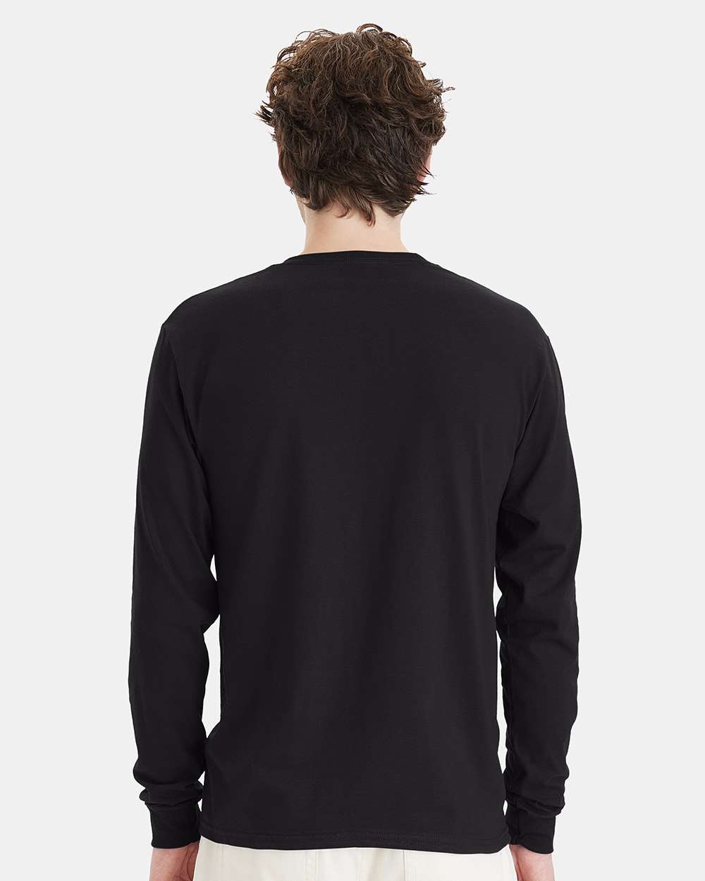 Essential-T Long Sleeve T-Shirt - OnModelBack - B04000503 - Black