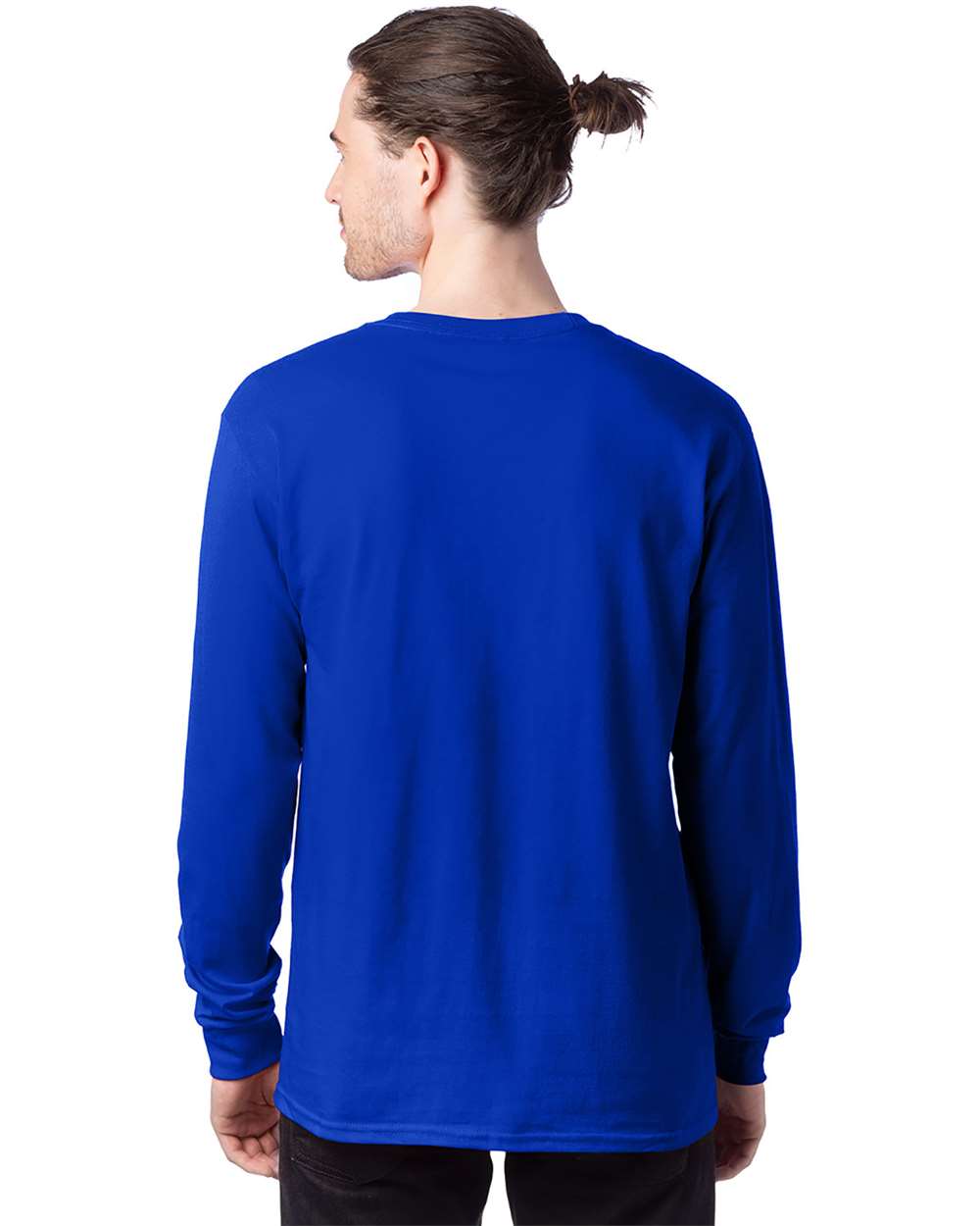 Essential-T Long Sleeve T-Shirt - OnModelBack - B04000753 - Athletic Royal