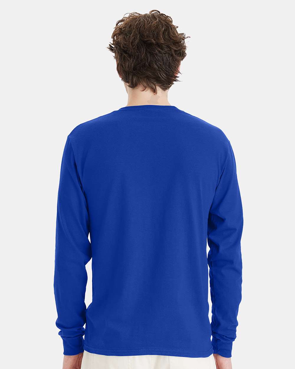 Essential-T Long Sleeve T-Shirt - OnModelBack - B04000883 - Deep Royal