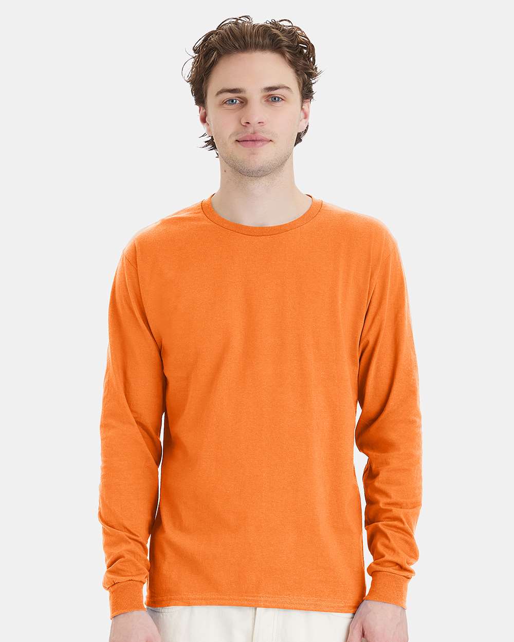 Essential-T Long Sleeve T-Shirt - OnModelFront - B04000333 - Tennessee Orange