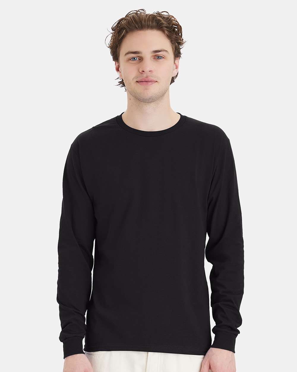 Essential-T Long Sleeve T-Shirt - OnModelFront - B04000503 - Black