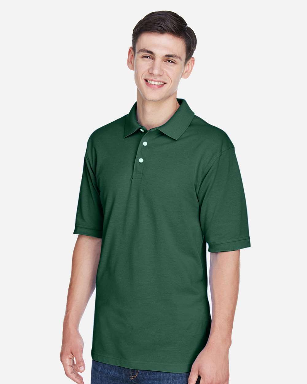 Men's Easy Blend™ Polo - OnModelSide - B203B9542 - Hunter