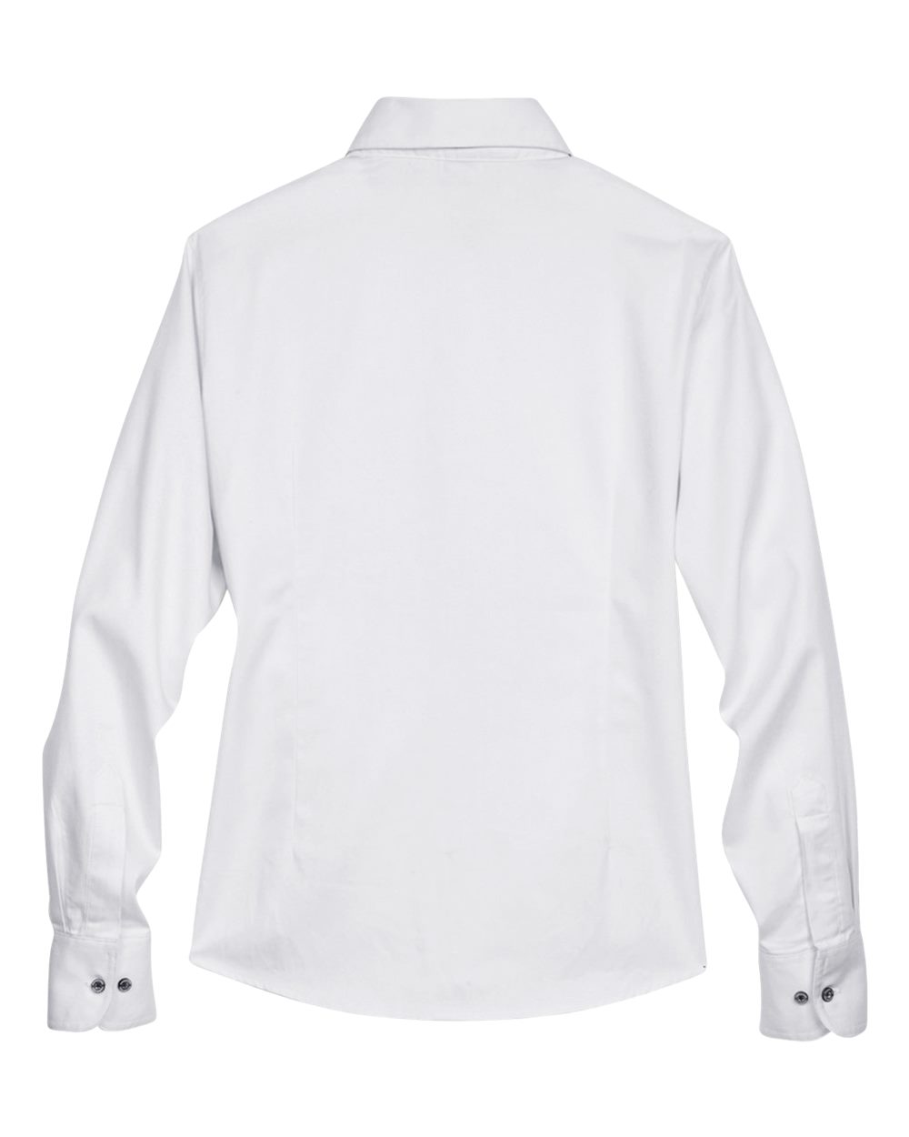 Women's Easy Blend™ Long Sleeve Twill Dress Shirt with Stain-Release - Back - B240B9002 - White