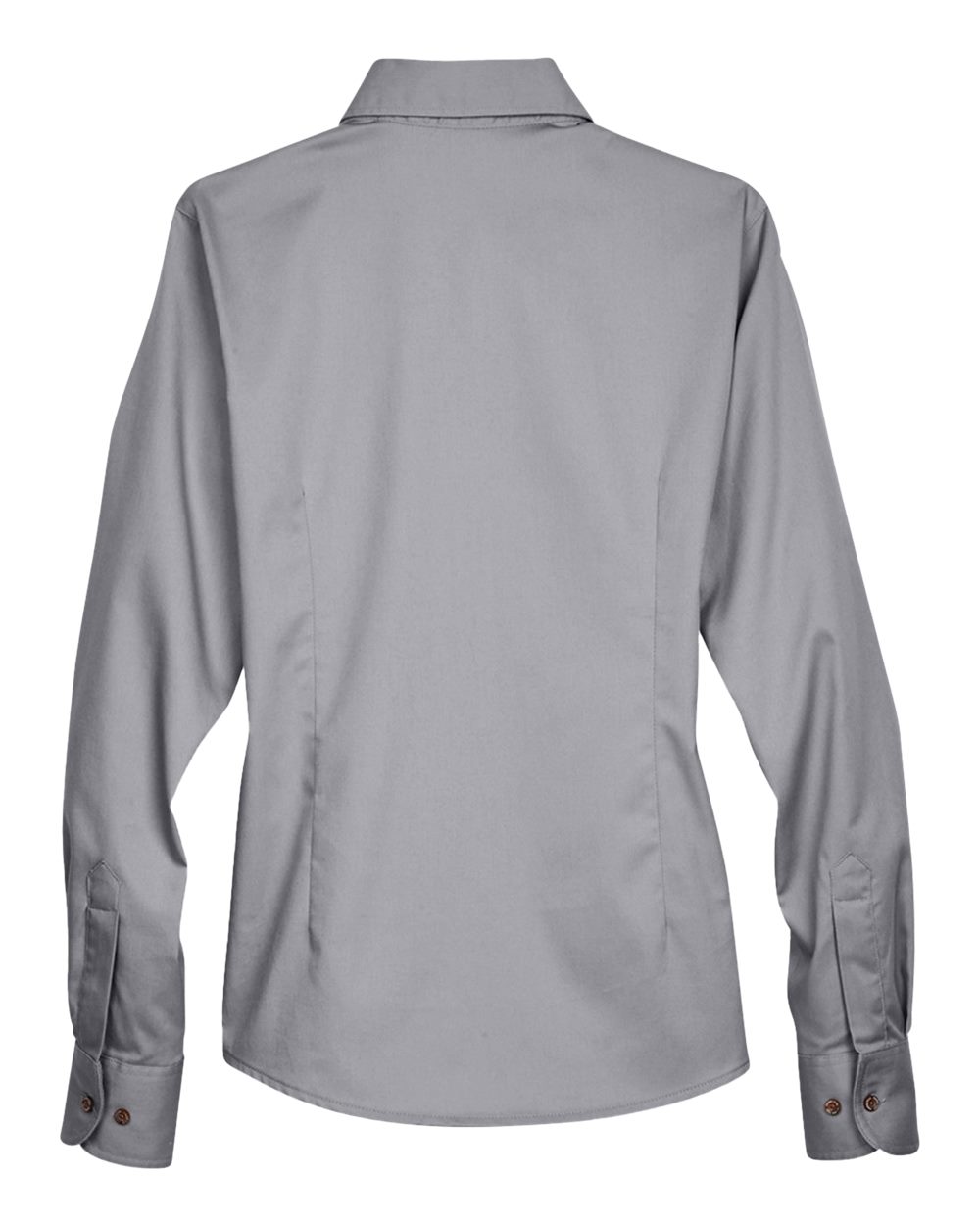 Women's Easy Blend™ Long Sleeve Twill Dress Shirt with Stain-Release - Back - B240B9092 - Dark Grey