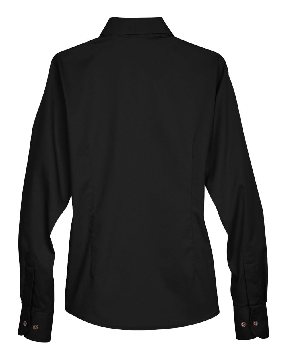 Women's Easy Blend™ Long Sleeve Twill Dress Shirt with Stain-Release - Back - B240B9502 - Black